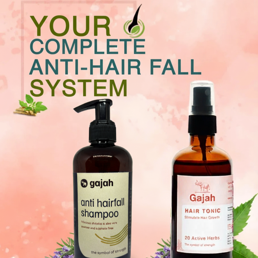 Gajah Hair Tonic and Anti Hairfall Shampoo