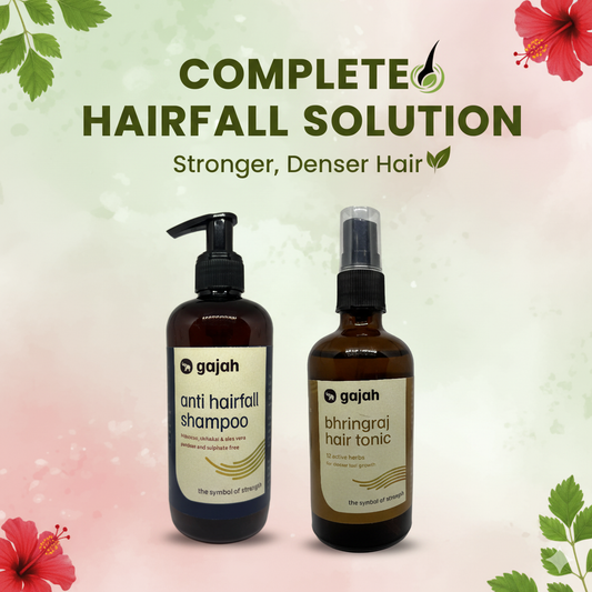 Gajah Anti Hairfall Shampoo and Gajah Bhringraj Hair Tonic